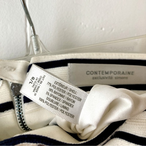 Striped Contemporaine (Simons) mini skirt  (size L) - Picture 4 of 4